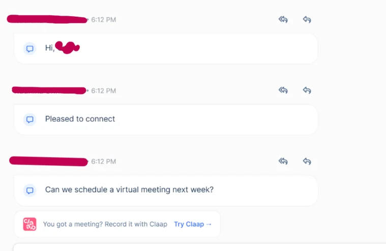 Original screenshot: Can we schedule a virtual meeting next week?