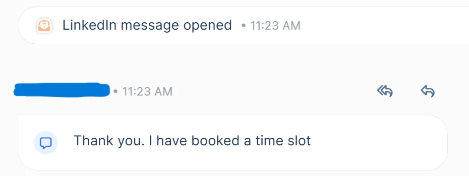 Original screenshot: Thank you. I have booked a time slot.