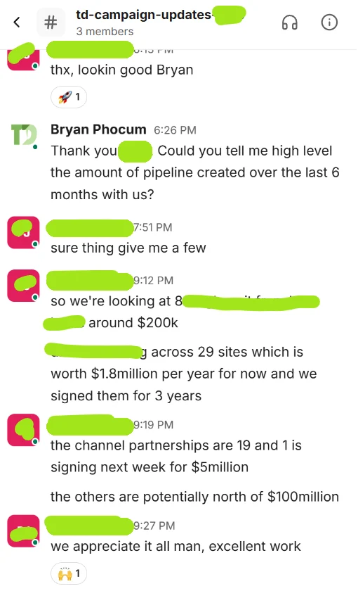 Original screenshot: Worth $1.8million per year for now and we signed them for 3 years.